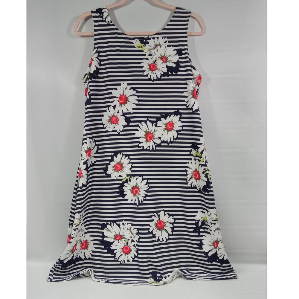 RN Studio by Ronni Nicole Floral Striped Tank Dress Size Large